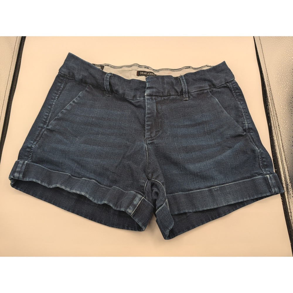 Dear John American Classic Denim Shorts Dark Wash Cuffed Jean Shorts Size 30